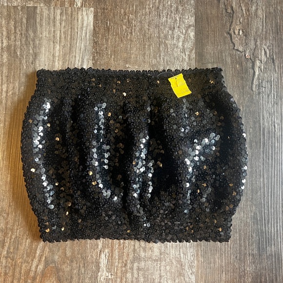 FINAL PRICE NEW Vintage Sequined Tube Top - Picture 1 of 3